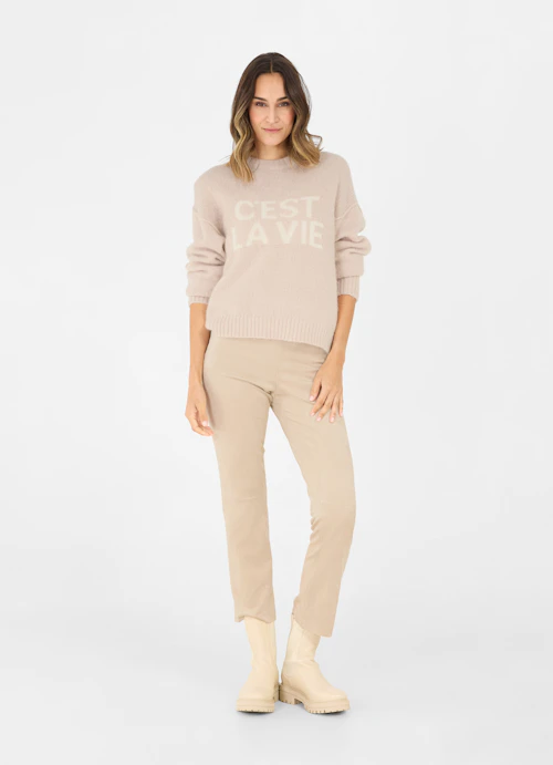 Oversized Fit Knitwear Alpaca sweater sand
