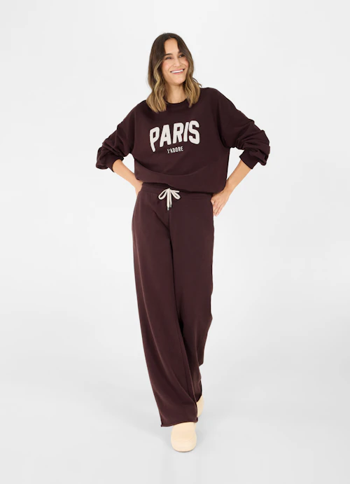 Loose Fit Sweaters Puff sleeve sweater burgundy
