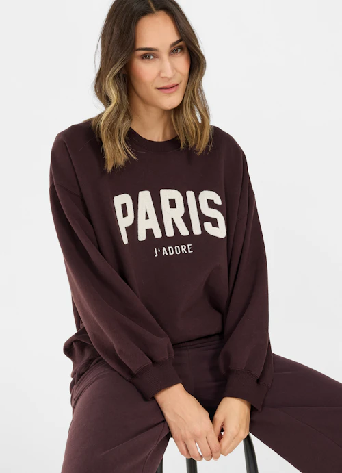 Loose Fit Sweaters Puff sleeve sweater burgundy