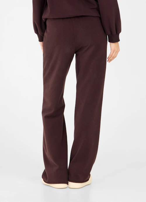 Wide Leg Sweatpants Cotton blend - Sweatpants burgundy