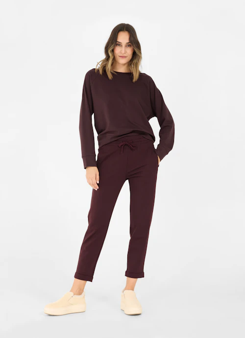 Casual Fit Sweatpants Modal Blend - Sweatpants burgundy