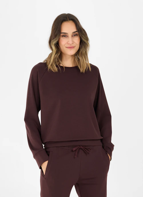Loose Fit Sweatshirts Modal Blend - Sweatshirt burgundy