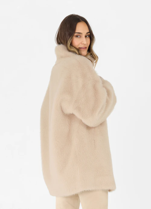 Casual Fit Jackets Faux Fur - Reversible Jacket sand