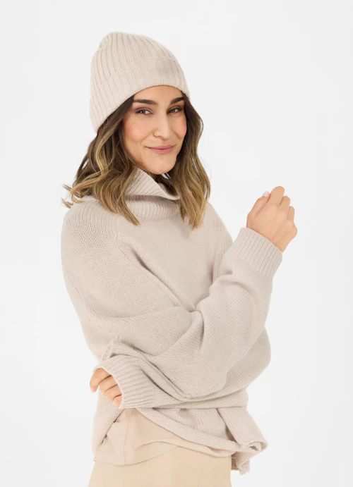 Regular Fit Knitwear wool hat sand