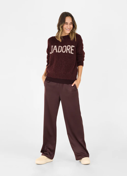 Oversized Fit Knitwear Alpaca sweater burgundy