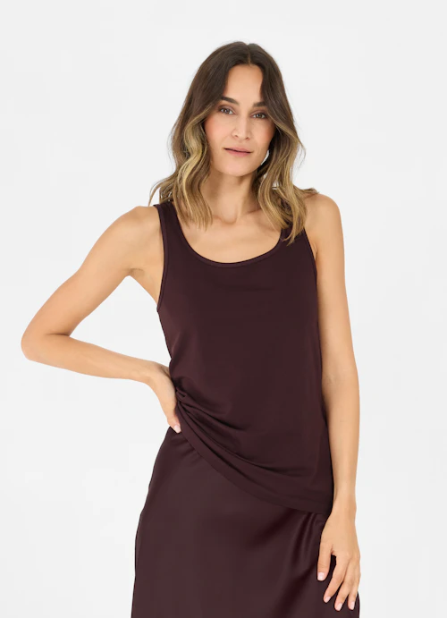 Slim Fit Tops Fitted - Tank Top burgundy