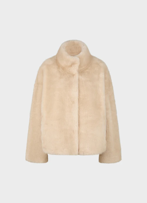 Oversized Fit Jackets Faux fur jacket sand