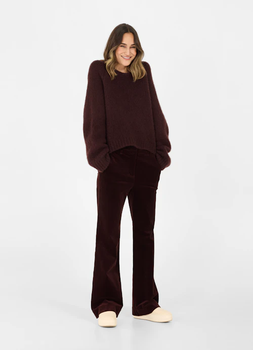 Casual Fit Knitwear Cashmere Sweater burgundy