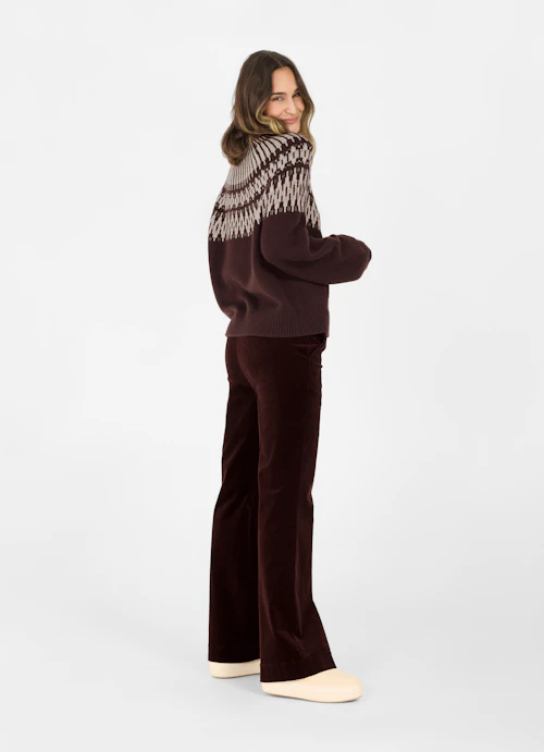 Regular Fit Knitwear Cashmere Blend Sweater burgundy