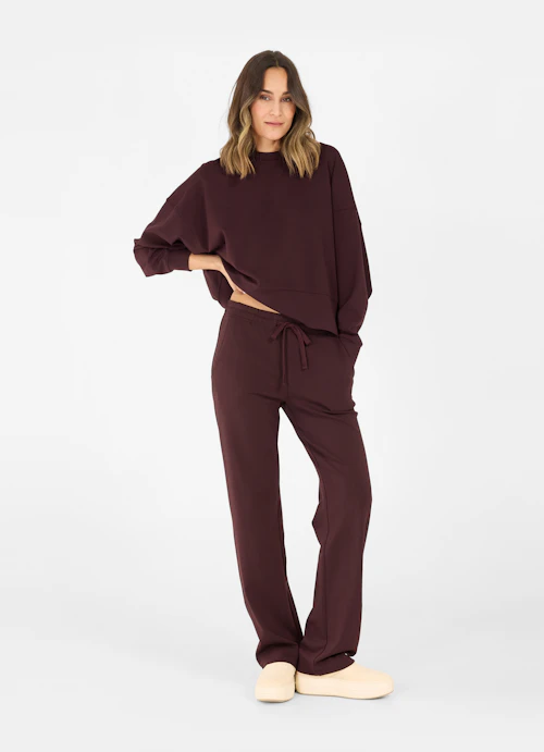 Boot Cut Sweatpants Modal Blend - Sweatpants burgundy