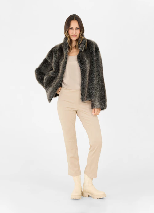 Oversized Fit Jackets Faux fur jacket cool grey