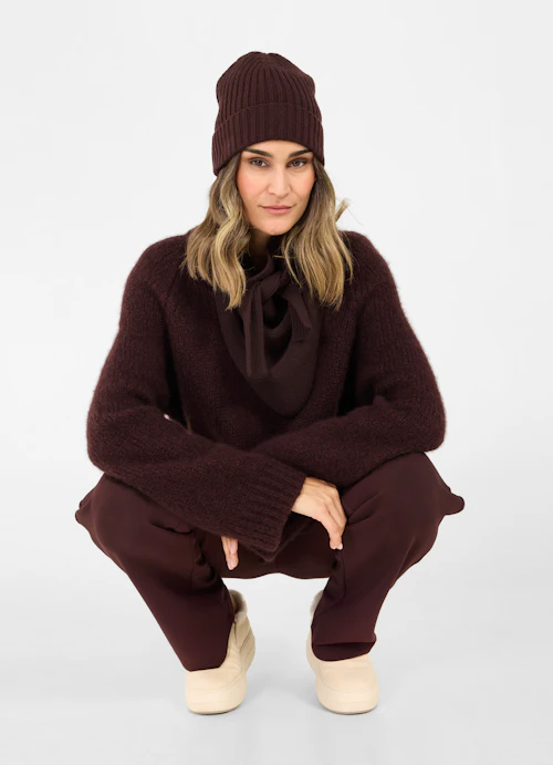 Regular Fit Knitwear wool hat burgundy
