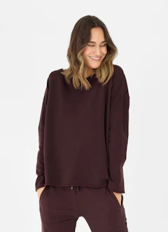 Loose Fit Sweaters Cotton blend sweater burgundy