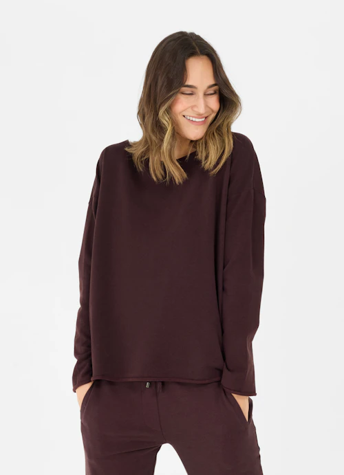 Loose Fit Sweaters Cotton blend sweater burgundy
