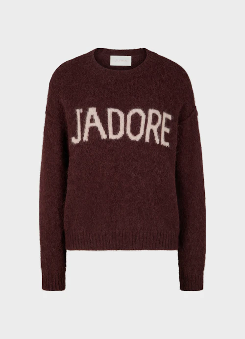 Oversized Fit Knitwear Alpaca sweater burgundy
