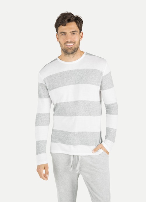 Regular Fit Strick Cashmix - Sweater white-lt.grey mel.