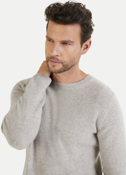 Regular Fit Strick Cashmere - Pullover dusty taupe mel.