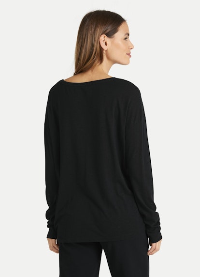 Casual Fit Longsleeves Longsleeve black