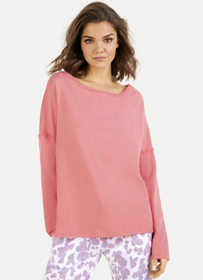 Coupe oversize Sweat-shirts Pull-over en cachemire mélangé coral