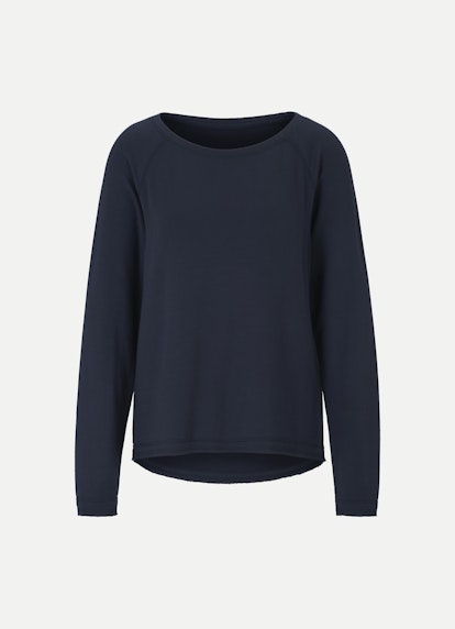 Regular Fit Athleisure Viscose-Longsleeve navy