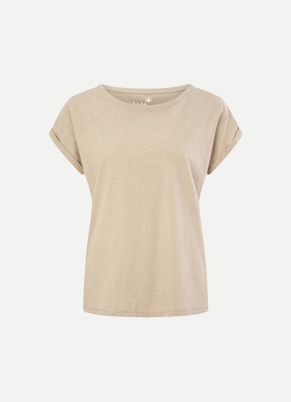 Coupe Boxy Fit T-shirts T-shirt de coupe boxy camel melange