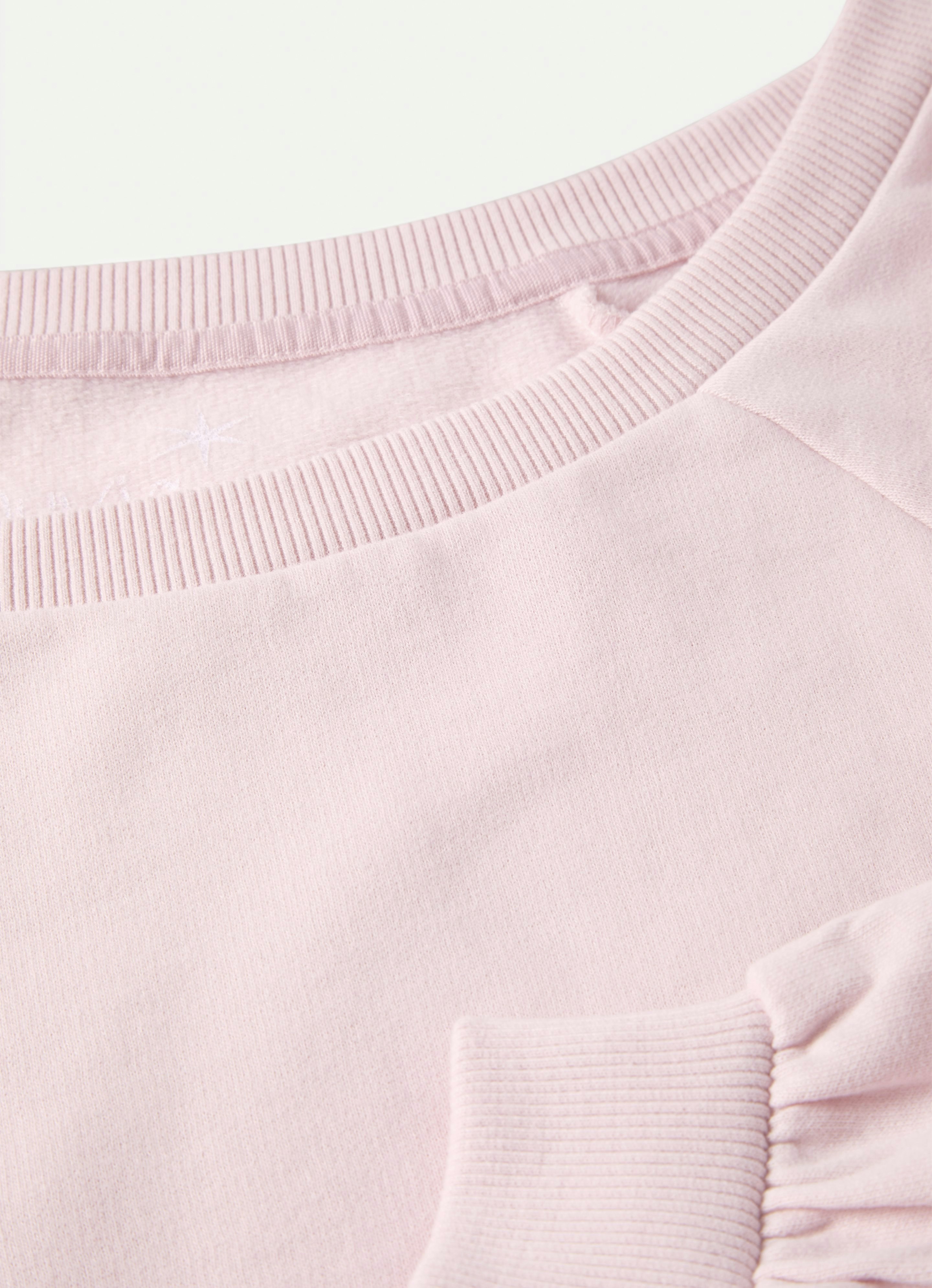 blush pink sweatshirt