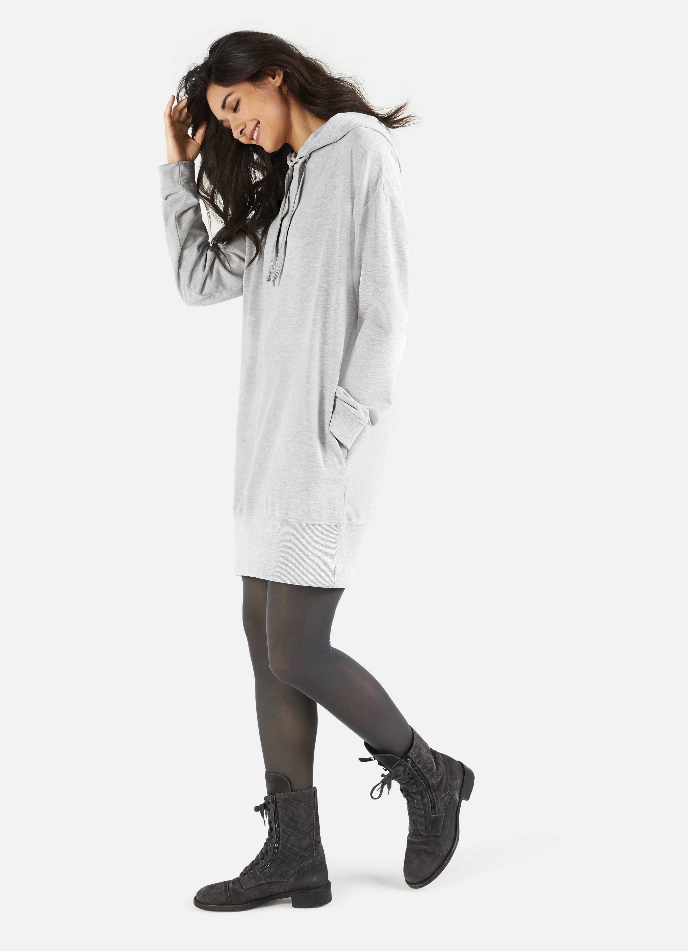 Hoodie Dress L Grey Mel Juvia 