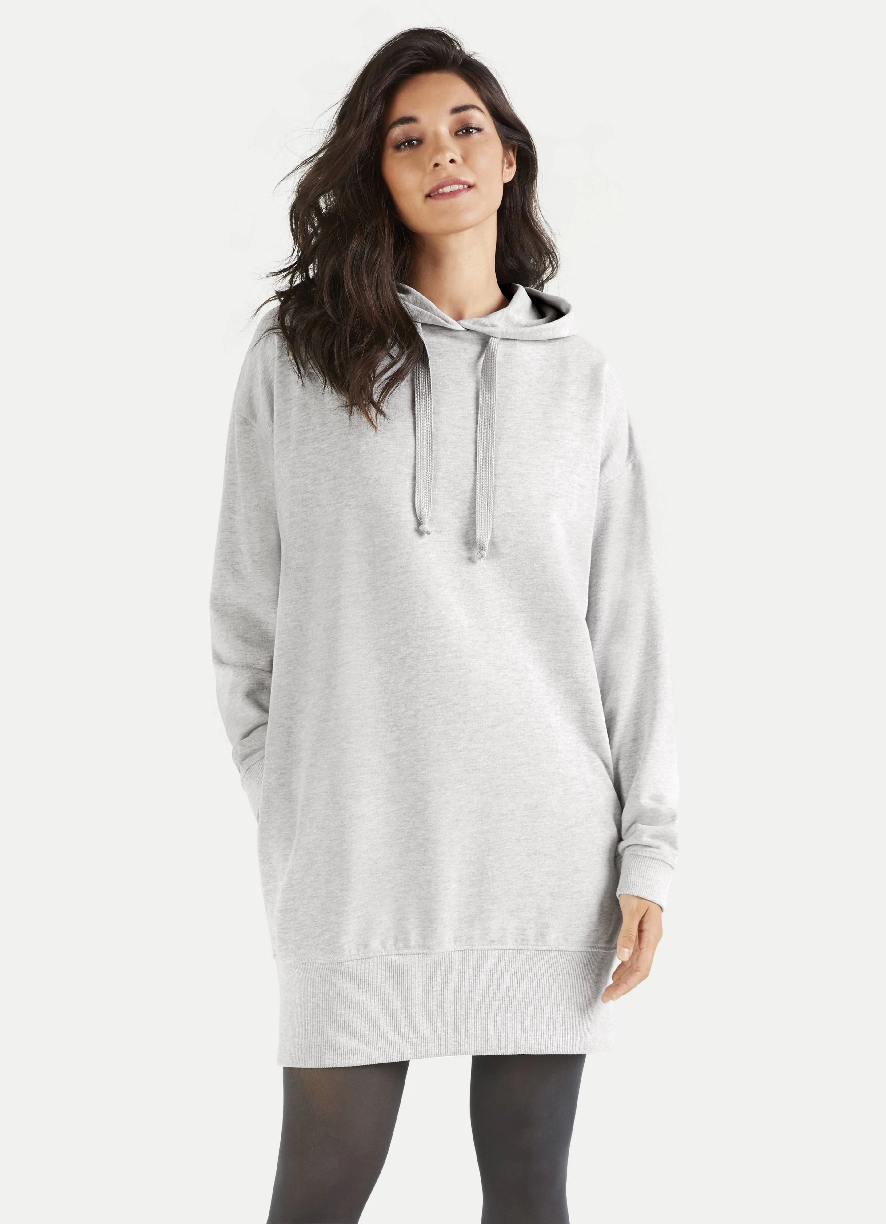 Hoodie Dress L Grey Mel Juvia 