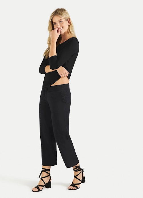 Loose Fit Hosen Culotte - Sweatpants black