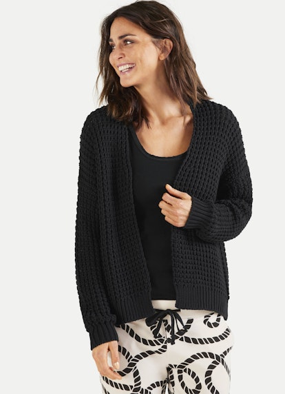 Oversized Fit Knitwear Cardigan black