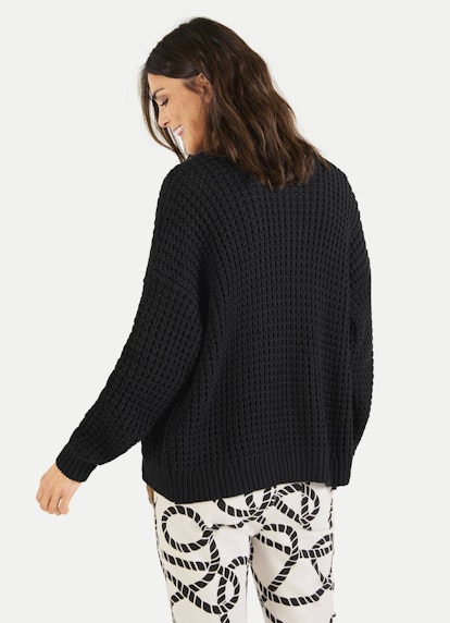 Oversized Fit Knitwear Cardigan black