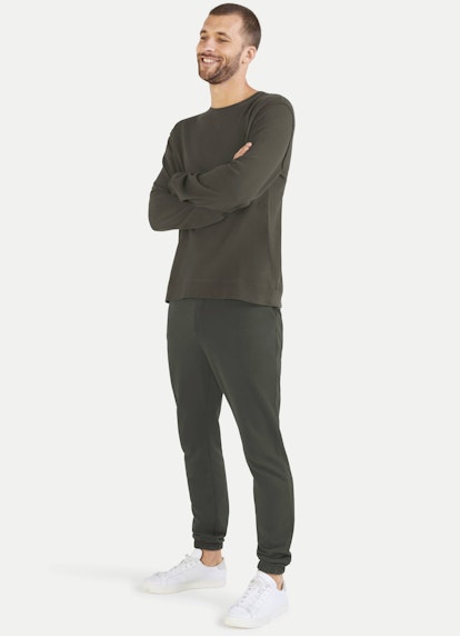 Regular Fit Strick Cashmix - Sweater dark olive