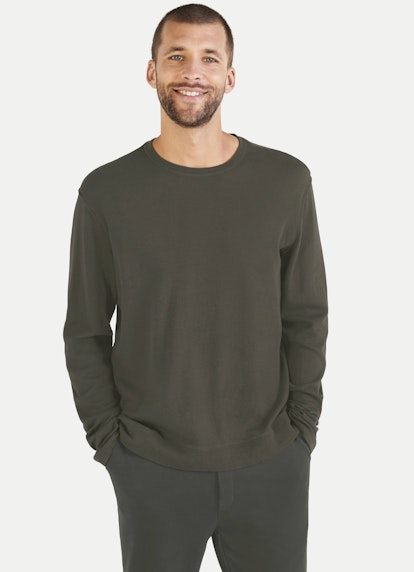 Regular Fit Strick Cashmix - Sweater dark olive