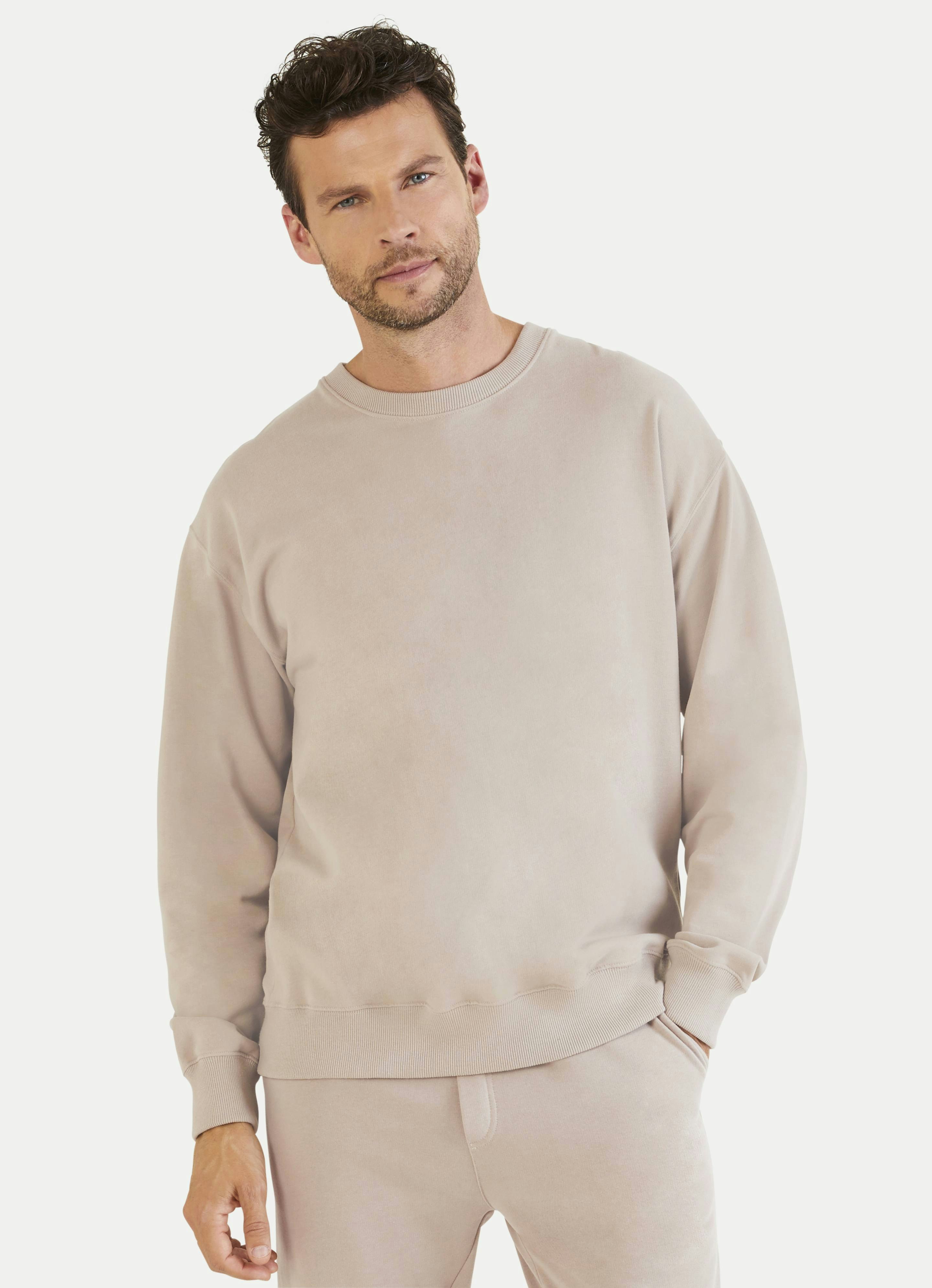 Beige sweatshirt oversized sale