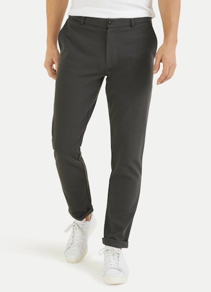 Coupe Regular Fit Pantalons Chino en jacquard charcoal