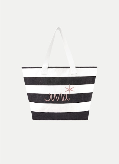 Accessoires Canvas Bag Block Stripe chalk