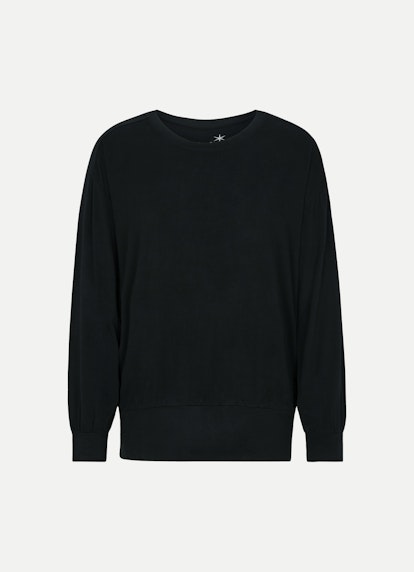 Oversized Fit Athleisure Viskose - Longsleeve black