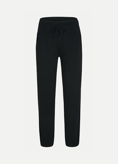 Regular Fit Pants Rayon Sweatpants black