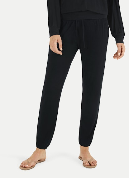 Regular Fit Pants Rayon Sweatpants black