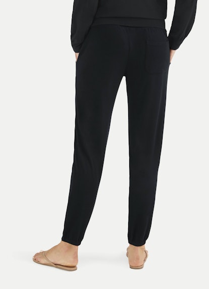 Regular Fit Pants Rayon Sweatpants black