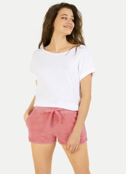 Coupe Regular Fit Short Short en tissu éponge coral