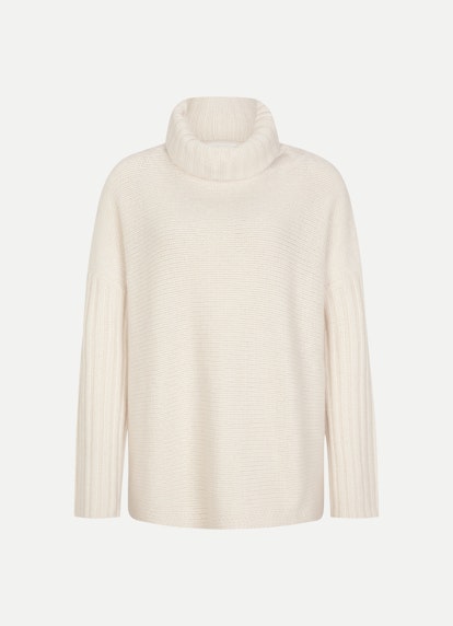 Boxy Fit Knitwear Turtleneck Pullover ecru