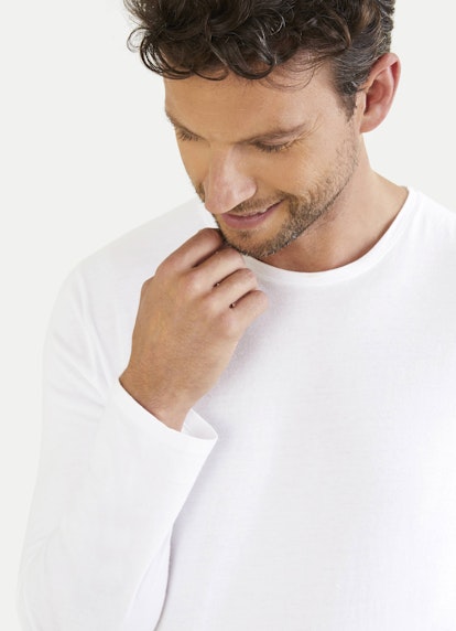 Regular Fit Longsleeves Longsleeve white