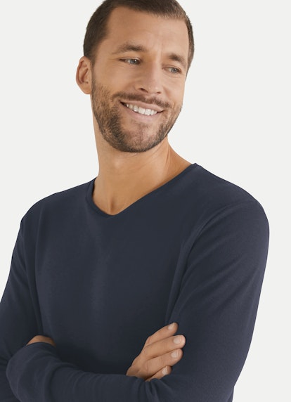 Regular Fit Longsleeves Longsleeve navy