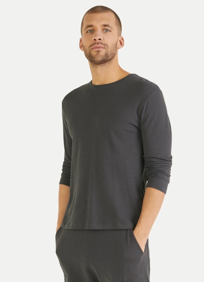 Coupe Regular Fit Maille Pull en cachemire mélangé charcoal