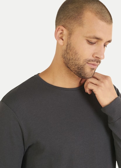 Coupe Regular Fit Maille Pull en cachemire mélangé charcoal