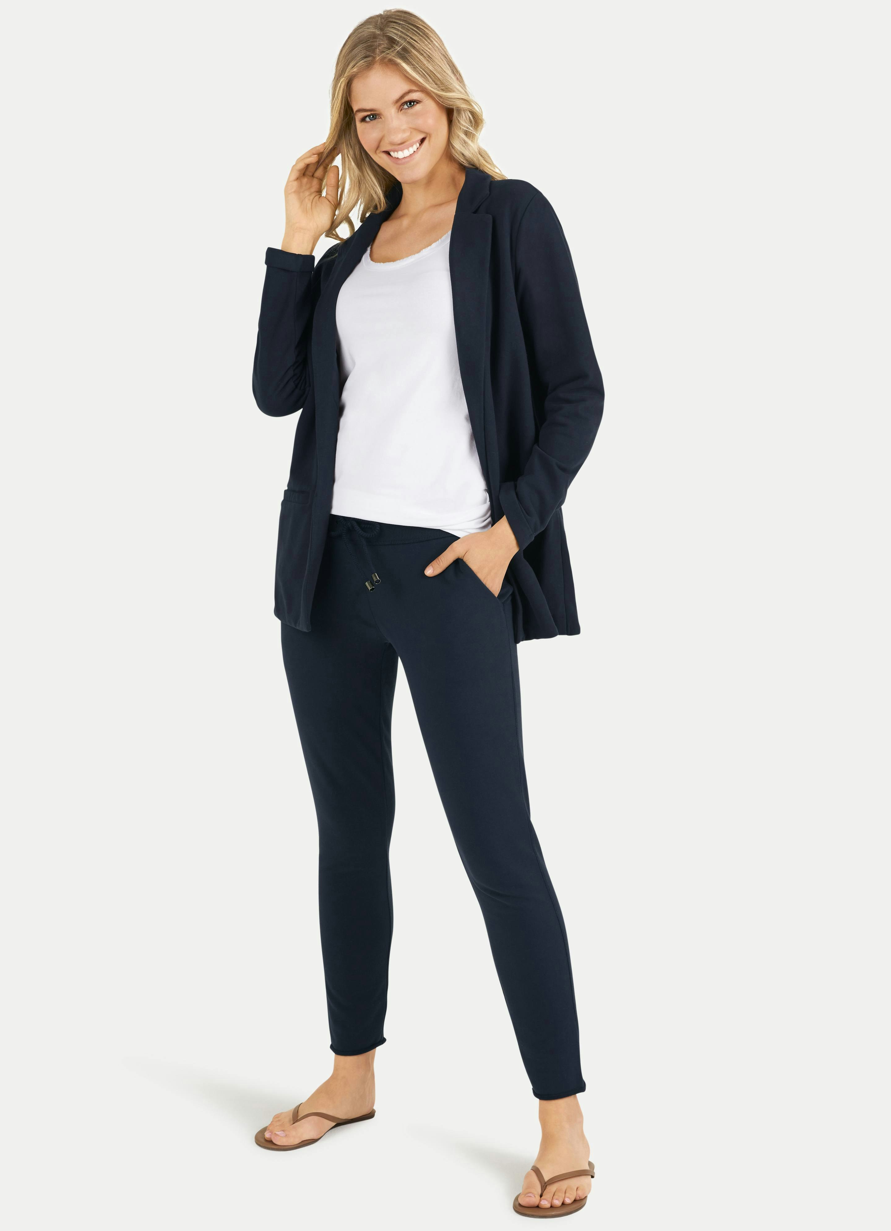 Navy blue oversized online blazer