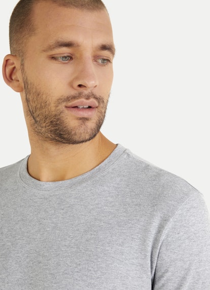 Regular Fit Long sleeve tops Piqué - Longsleeve ash grey