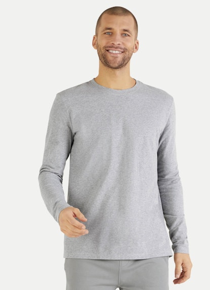 Regular Fit Long sleeve tops Piqué - Longsleeve ash grey