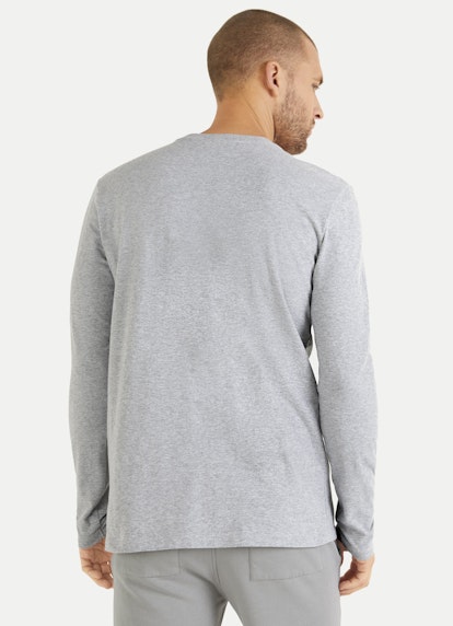 Regular Fit Longsleeves Piqué - Longsleeve ash grey